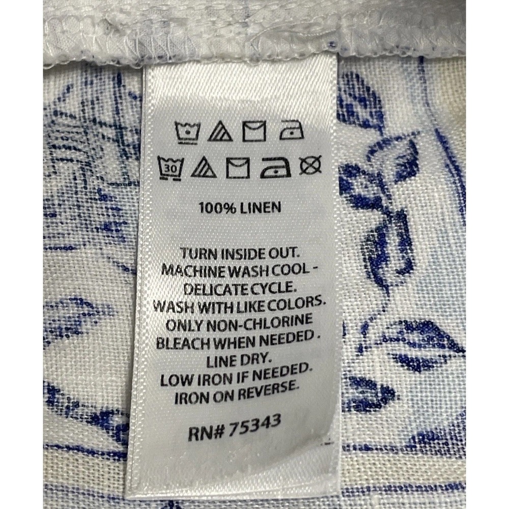 C&C California White & Blue Tile-Print Wide Leg Pants - Picture 7 of 7